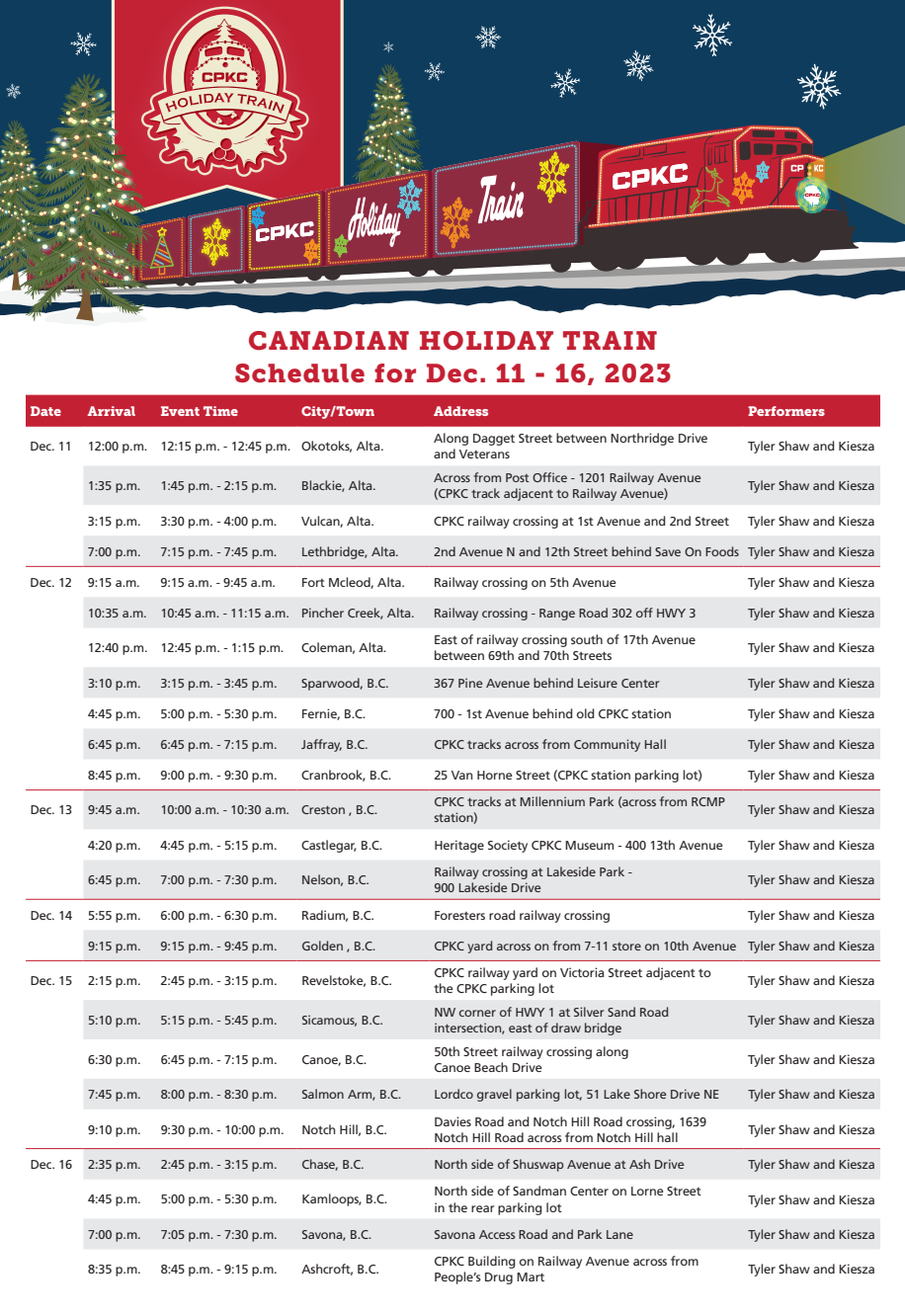 CPKC Holiday Train